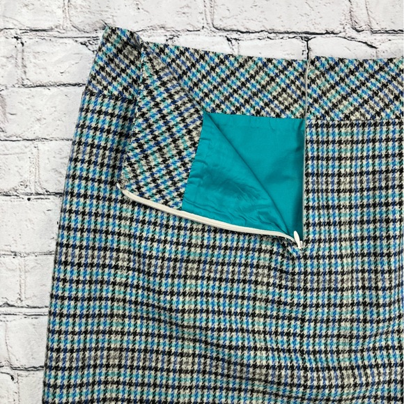 Talbots Plaid Wool Blend Lined Skirt 6 - Picture 5 of 8